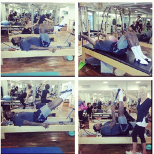 Lebron James doing pilates